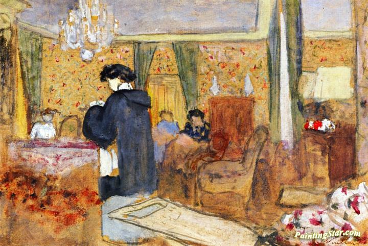 Femmes dans le Salon à la Terrasse à Vasouy Artwork by Edouard Vuillard