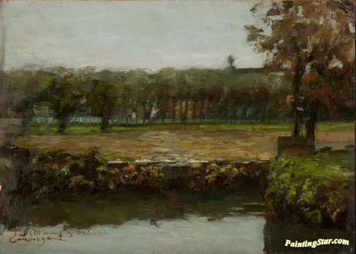 Milanese countryside Artwork by Emilio Longoni