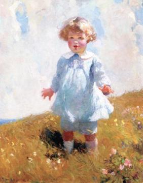 Boy in Blue Artwork by Frank Weston Benson