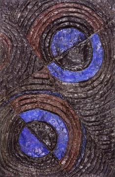 Relief Brown and Blue Artwork by Robert Delaunay