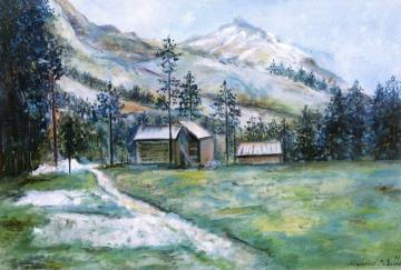 Mountain Landscape Artwork by Maurice Utrillo
