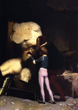 Michelangelo (in His Studio) Artwork by Jean Leon Gerome