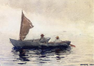 Boating Boys in Gloucester Artwork by Winslow Homer