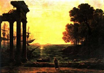Seascape with Ezekiel crying on the ruins of Tyre Artwork by Claude Lorrain