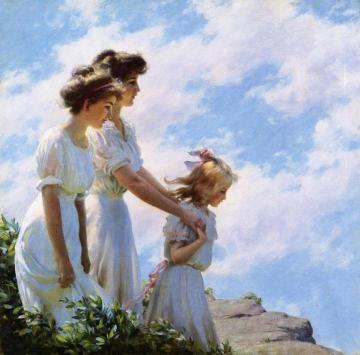 On The Cliff Artwork by Charles Courtney Curran