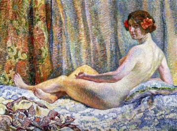 Reclining Nude Artwork by Leon De Smet