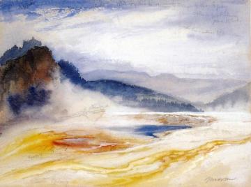 Great Springs of the Firehole River Artwork by Thomas Moran