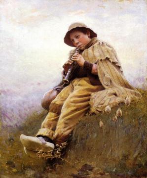 A Shepherd Boy Artwork by Charles Sprague Pearce