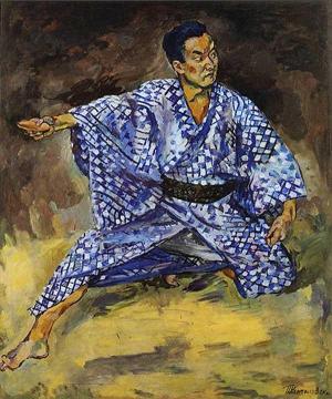 Portrait of Japanese Actor Todzyuro Kavarasaki Artwork by Pyotr Konchalovsky