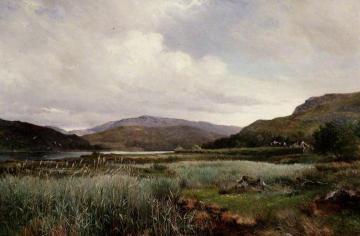 A River Landscape with Reeds, Arthog Artwork by David Bates