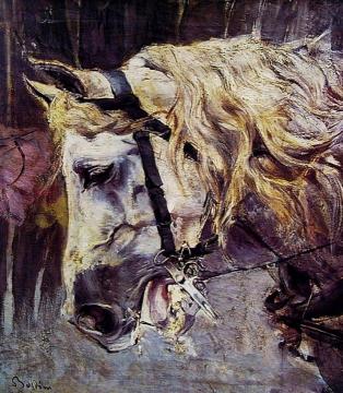 The Head of a Horse Artwork by Giovanni Boldini