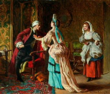 Scene from Molière's 'Le Malade Imaginaire' Artwork by William Maw Egley