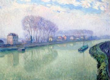 The Marne at Ponponne Artwork by Henri Lebasque