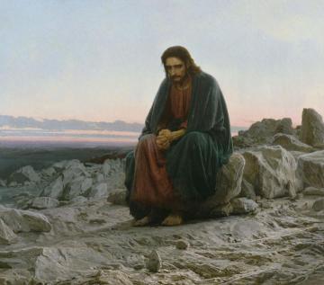 Christ In The Desert Artwork by Ivan Nikolaevich Kramskoy