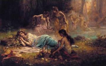 A Dream In The Forest Artwork by Hans Zatzka
