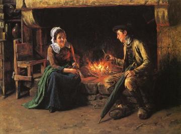 The Chimney Corner Artwork by Henry Mosler