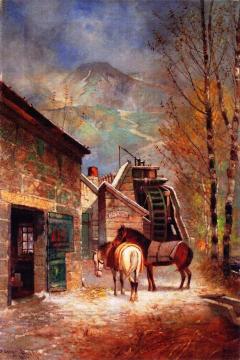 The Blacksmith's Shop And Old Mill At Salt Lake City Artwork by Edwin Deakin