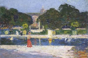 Fountain in the garden at Luxembourg Artwork by Henri Martin
