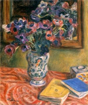 Anemones and books Artwork by Jozef Pankiewicz