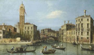 Venice:  S. Geremia and the Entrance to the Cannaregio Artwork by Giovanni Antonio Canal