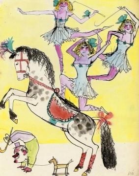 Picture Book for 'Muggeli' 13 (Three Acrobats) Artwork by Otto Dix