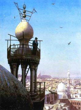 A Muezzin Calling the Faithful to Prayer Artwork by Jean Leon Gerome