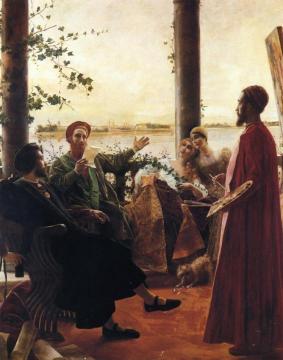 Patrons Of The Arts Artwork by Jose Villegas y Cordero