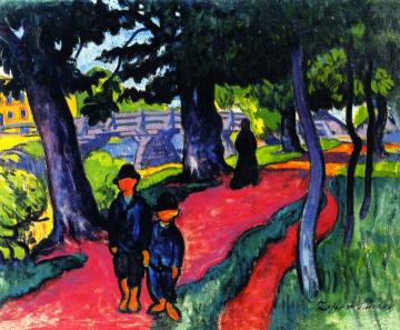 The Zazar Bank in Nagybánya with the Old Bridge Artwork by Sándor Ziffer