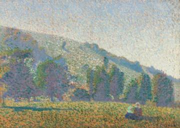 Two Breton Women In A Meadow Artwork by Émile Bernard