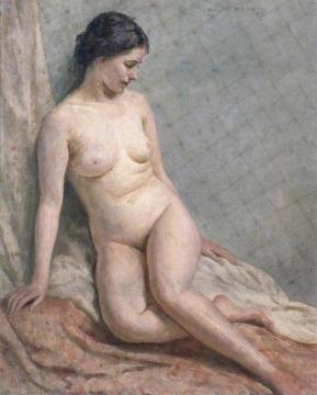 Seated Nude Artwork by Arnold Mason