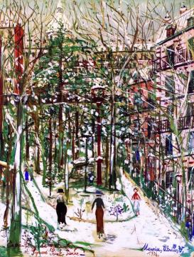 Sacré-Coeur de Montmartre and the Square Saint-Pierre Artwork by Maurice Utrillo