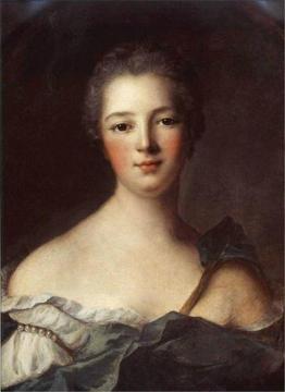 Portrait of Madame de Pompadour as Diana Artwork by Jean-Marc Nattier