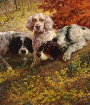 Three Setters on the Scent Artwork by Edmund Henry Osthaus