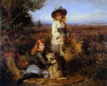 Among the fernes Artwork by Karl Wilhelm Friedrich Bauerle