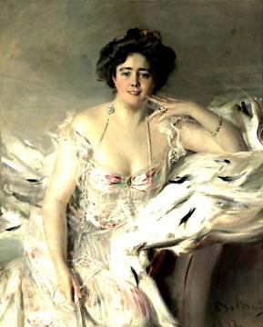 Portrait Of Lady Nanne Schrader Artwork by Giovanni Boldini