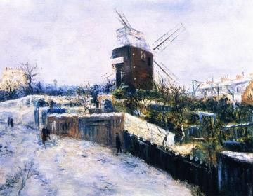 Moulin de la Galette in the Snow Artwork by Maurice Utrillo