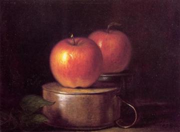 Fruit Piece: Apples On Tin Cups Artwork by William Sidney Mount