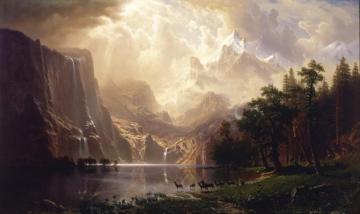 Among The Siera Navada Mountains, California Artwork by Albert Bierstadt