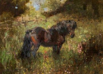 Up To His Knees Artwork by Alfred William Strutt