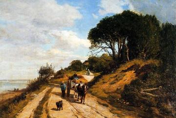The Road from Trouville to Honfleur Artwork by Eugène-Louis Boudin