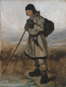 A Laplander Artwork by Francois-Auguste Biard