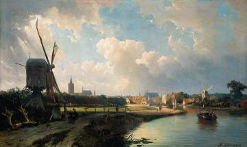 View of The Hague Artwork by Cornelius Springer