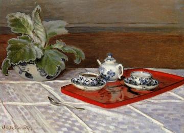The Tea Set Artwork by Claude Oscar Monet