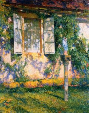 Virgin and Child on a Column in front of Marquayrol Artwork by Henri Martin