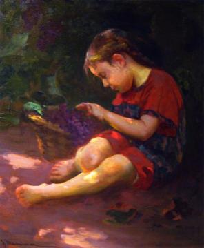 Red and Green Artwork by Jean Mannheim