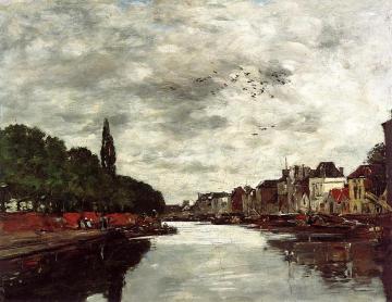 Canal near Brussels Artwork by Eugène-Louis Boudin