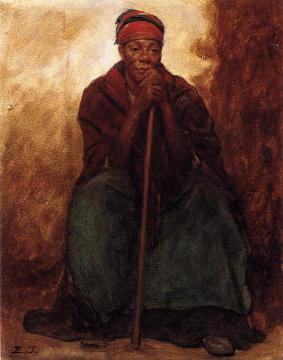 Dinah, Portrait of a Negress Artwork by Eastman Johnson