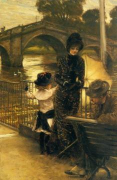 By the Thames at Richmond Artwork by James Tissot