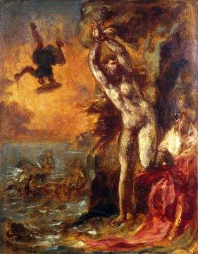 Perseus And Andromeda Artwork by Eugène Delacroix