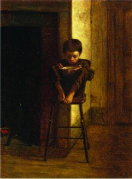 Little Boy On A Stool Artwork by Eastman Johnson